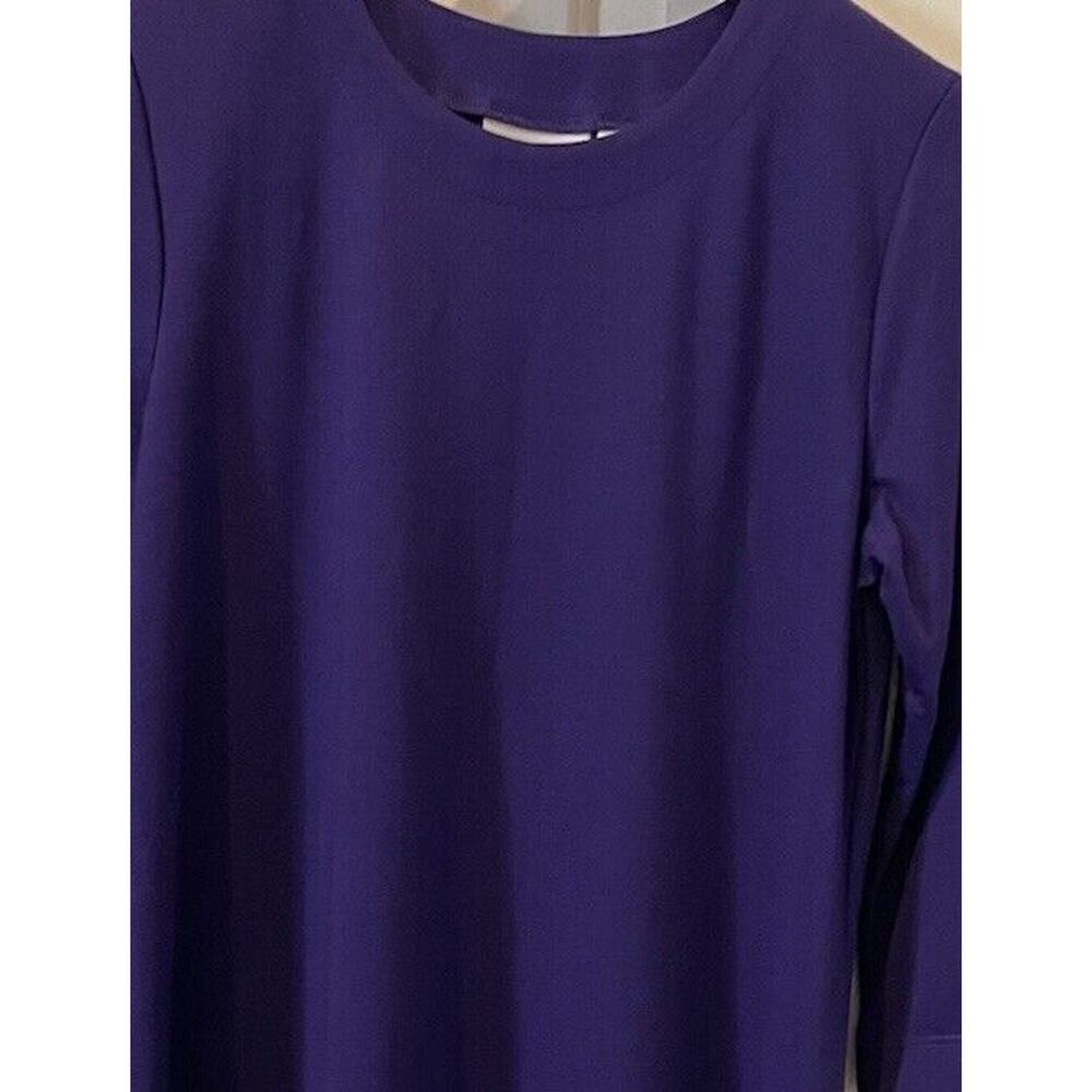 SUSAN GRAVER-Size Small-Knit-3/4 Sleeve Dress-Purple - Picture 2 of 9